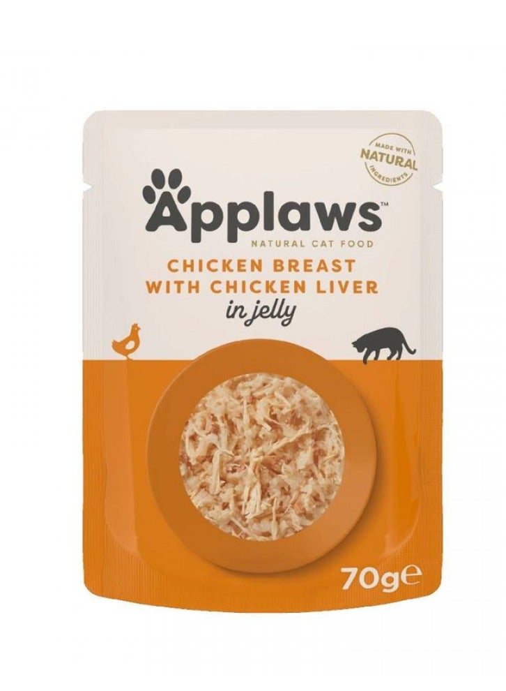 Applaws Chicken with Liver Cat - Jelly - Pouch - BOX - 16*70g - Image 3