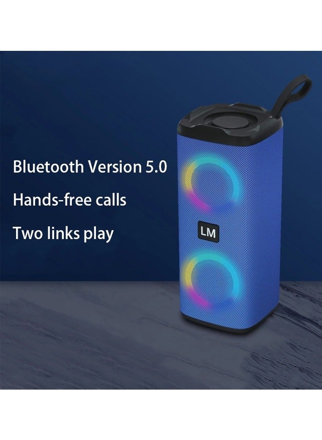 LM Bluetooth Speakers, Wireless Speakers with Led Melody, Loud Stereo, Outdoor Speakers with Strong Bass, Support FM Radio, TF Card, Aux Playback - Image 5