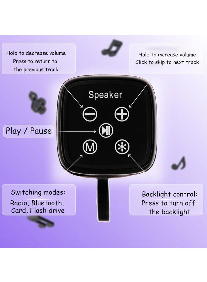 LM Bluetooth Speakers, Wireless Speakers with Led Melody, Loud Stereo, Outdoor Speakers with Strong Bass, Support FM Radio, TF Card, Aux Playback - Image 3