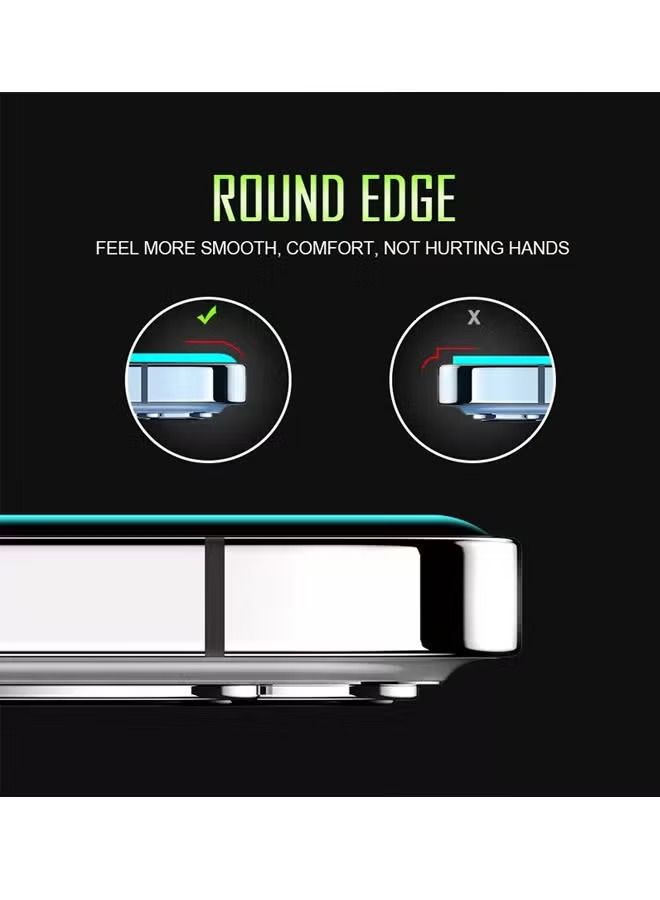 إيف [iPhone 14 Plus] واقي شاشة زجاجي مقسّى من عبوة واحدة مع إطار تثبيت سهل التطبيق لملاءمة مثالية ومقاومة للخدش وصديقة للحالة وصلابة السطح 9H وشفاف كريستالي عالي الدقة وحافة تقوية ، - Image 4