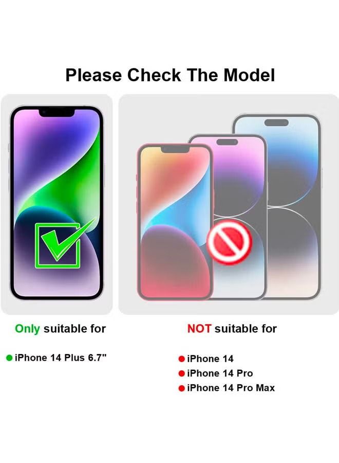 إيف [iPhone 14 Plus] واقي شاشة زجاجي مقسّى من عبوة واحدة مع إطار تثبيت سهل التطبيق لملاءمة مثالية ومقاومة للخدش وصديقة للحالة وصلابة السطح 9H وشفاف كريستالي عالي الدقة وحافة تقوية ، - Image 2