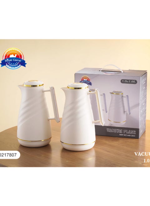 Royal Camel 2 Piece Thermos Set 1L + 1L Beige+Golgen
