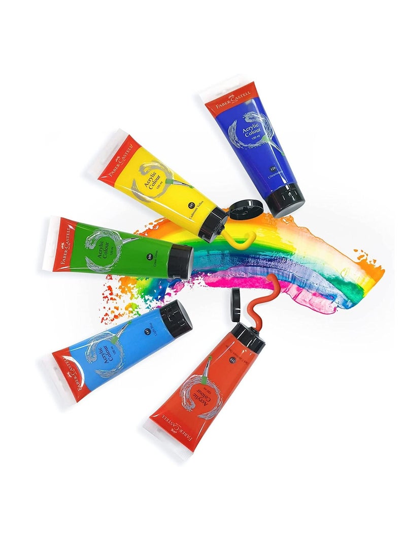 FABER-CASTELL أنابيب طلاء أكريليك مكونة من قطعتين باللونين الأسود والأبيض  - Image 3