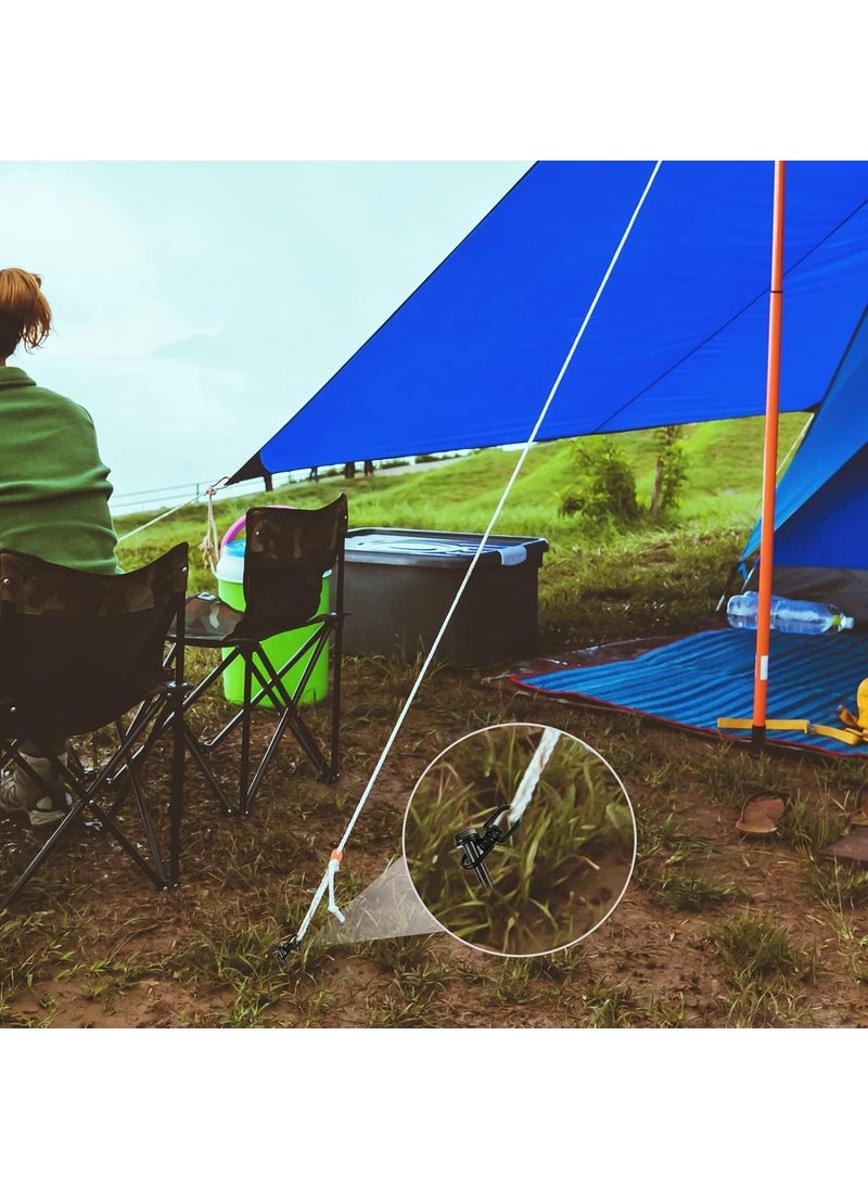 Reginary Reginary 6 Pcs Ground Anchors Screw in Tent Stakes Heavy Duty Trampoline Anchors High Wind for Camping Canopy Carport Sheds Beach Sand Stakes Metal Swing Set Black  - Image 5