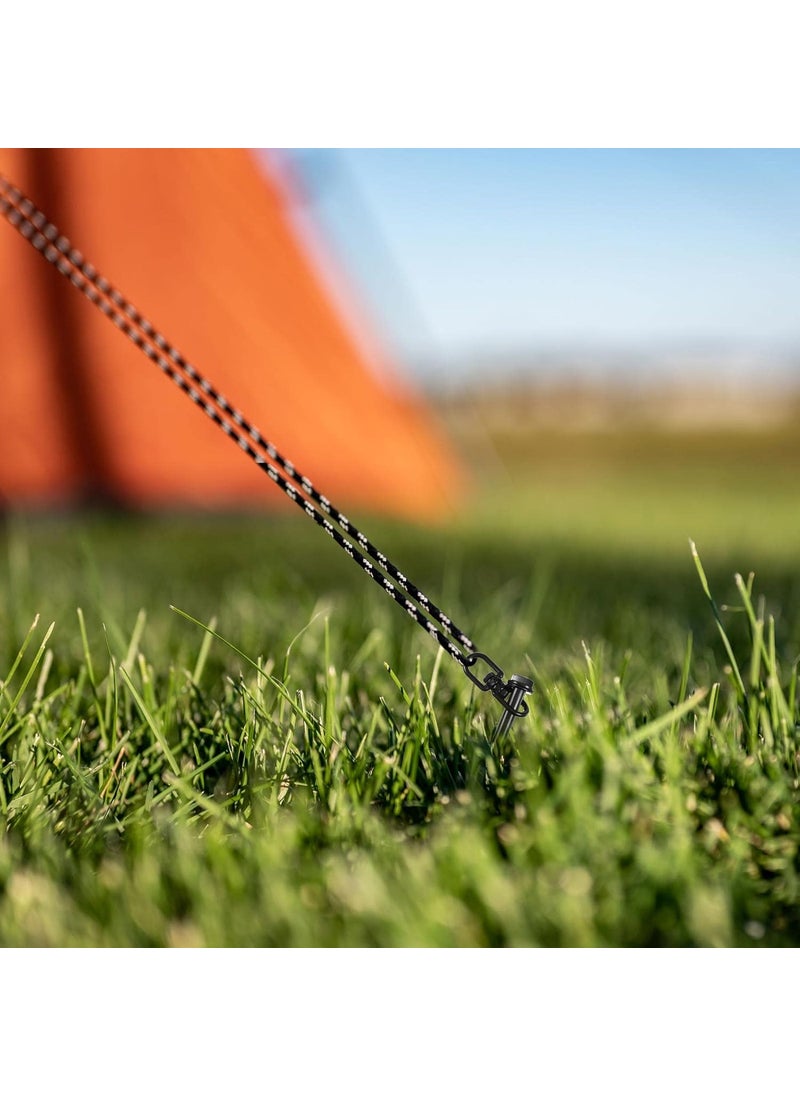Reginary Reginary 6 Pcs Ground Anchors Screw in Tent Stakes Heavy Duty Trampoline Anchors High Wind for Camping Canopy Carport Sheds Beach Sand Stakes Metal Swing Set Black  - Image 3