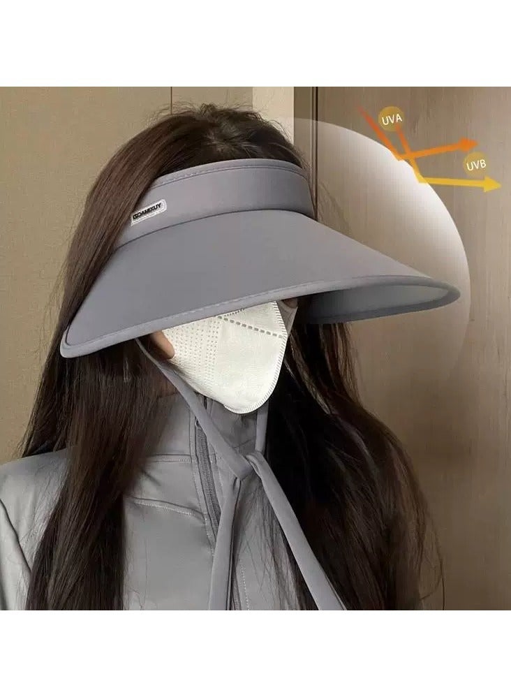 Goolsky Women Ice Silk Wide Brim Sun Visor Hat – Summer UV Protection Foldable Face Shield Sun Hat Outdoor, Driving/Beach/Vacation - Image 1