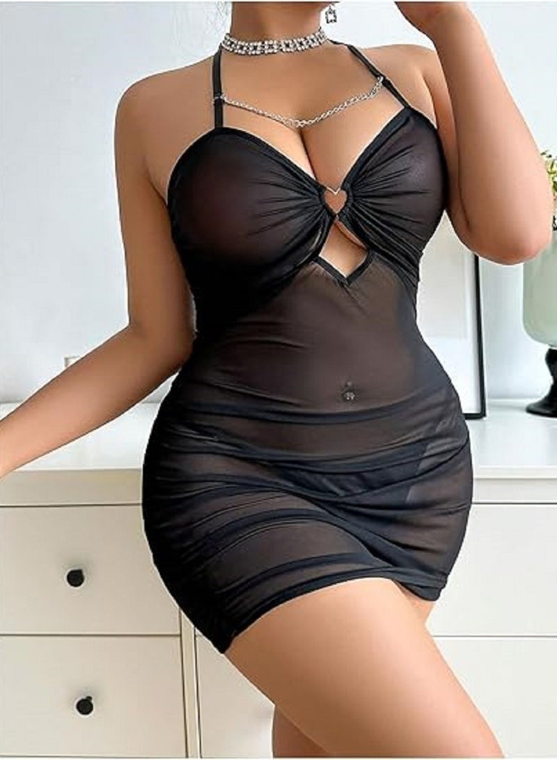 Women's short dress Made of Sheer Tulle  - Image 1