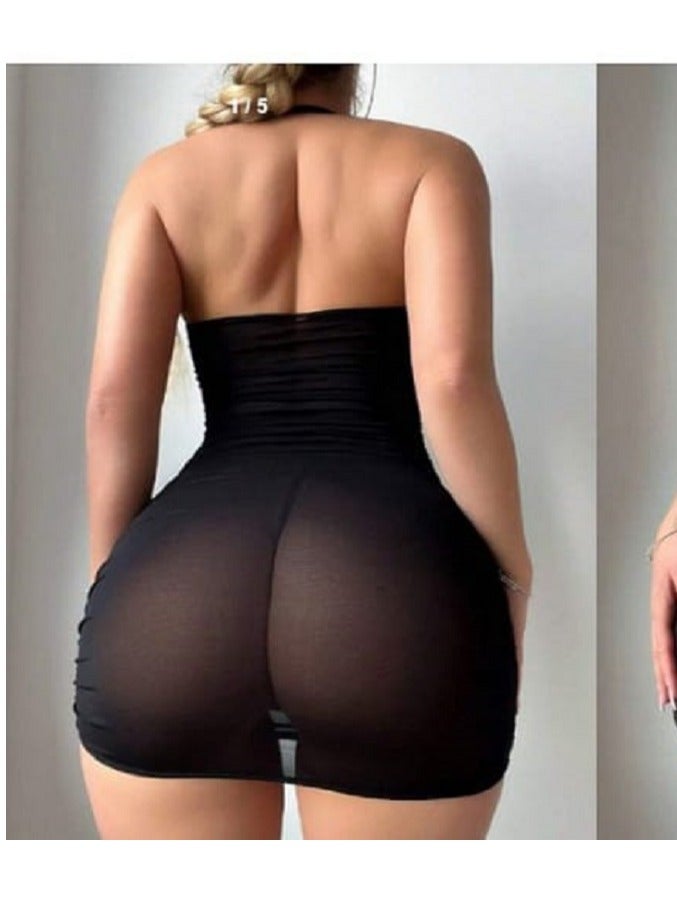 Women's short dress Made of Sheer Tulle  - Image 2