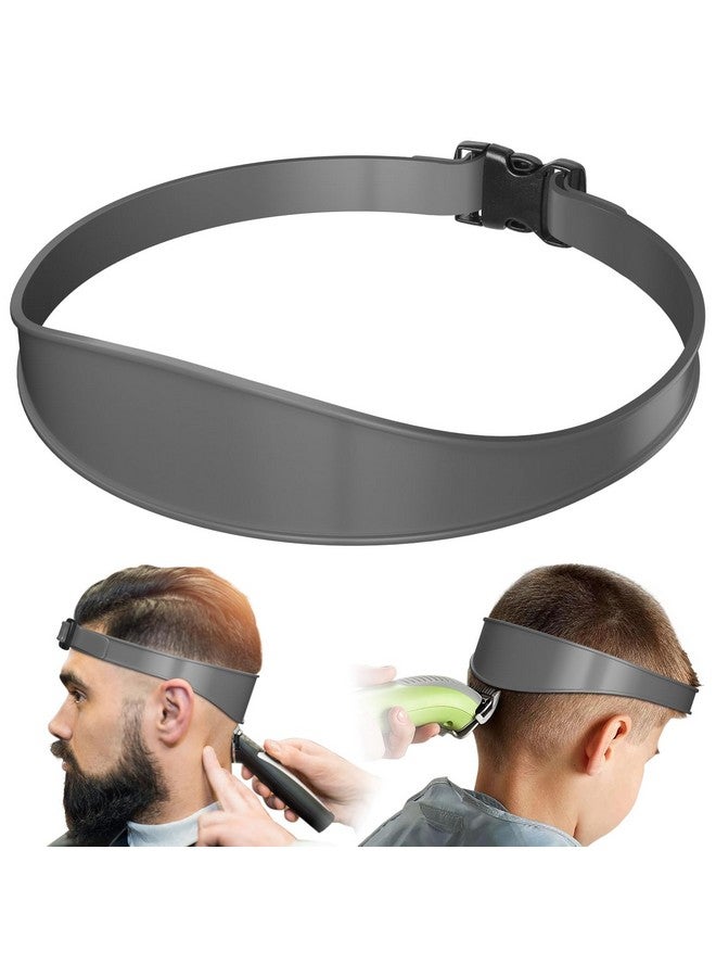 AOMGD Adjustable Hair Trimming Guide and Neckline Shaving Template,DIY Self Haircutting System, Shaving and Keeping a Clean and Straight Neck Hairline,Easy Use Tool Soft Portable (Grey) - Image 1
