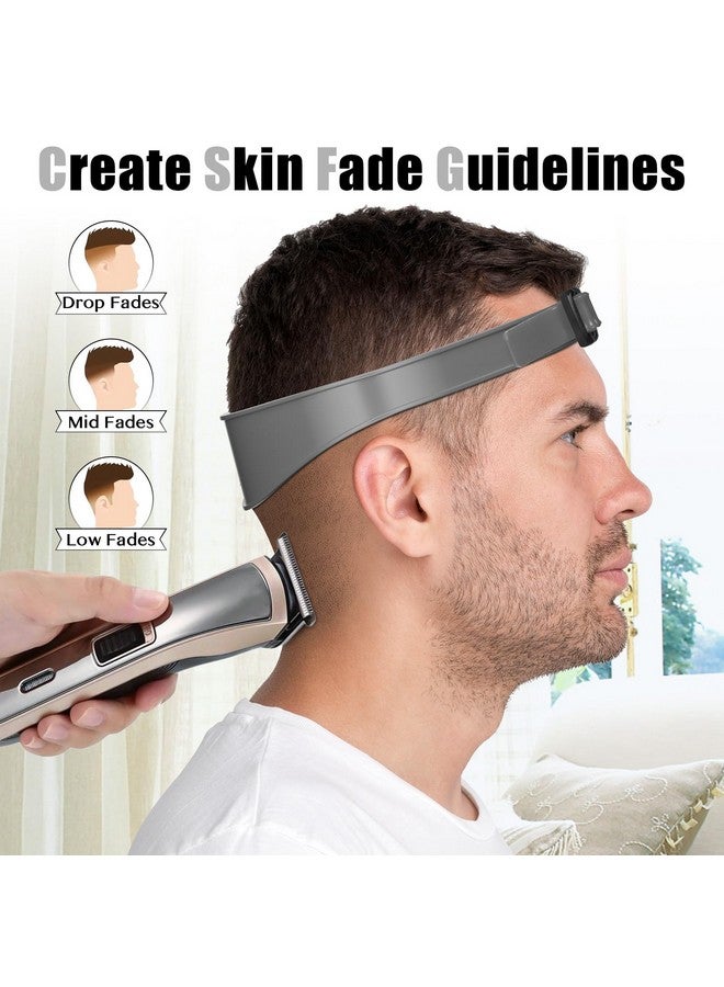 AOMGD Adjustable Hair Trimming Guide and Neckline Shaving Template,DIY Self Haircutting System, Shaving and Keeping a Clean and Straight Neck Hairline,Easy Use Tool Soft Portable (Grey) - Image 3
