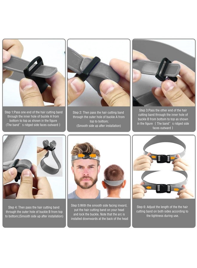 AOMGD Adjustable Hair Trimming Guide and Neckline Shaving Template,DIY Self Haircutting System, Shaving and Keeping a Clean and Straight Neck Hairline,Easy Use Tool Soft Portable (Grey) - Image 4