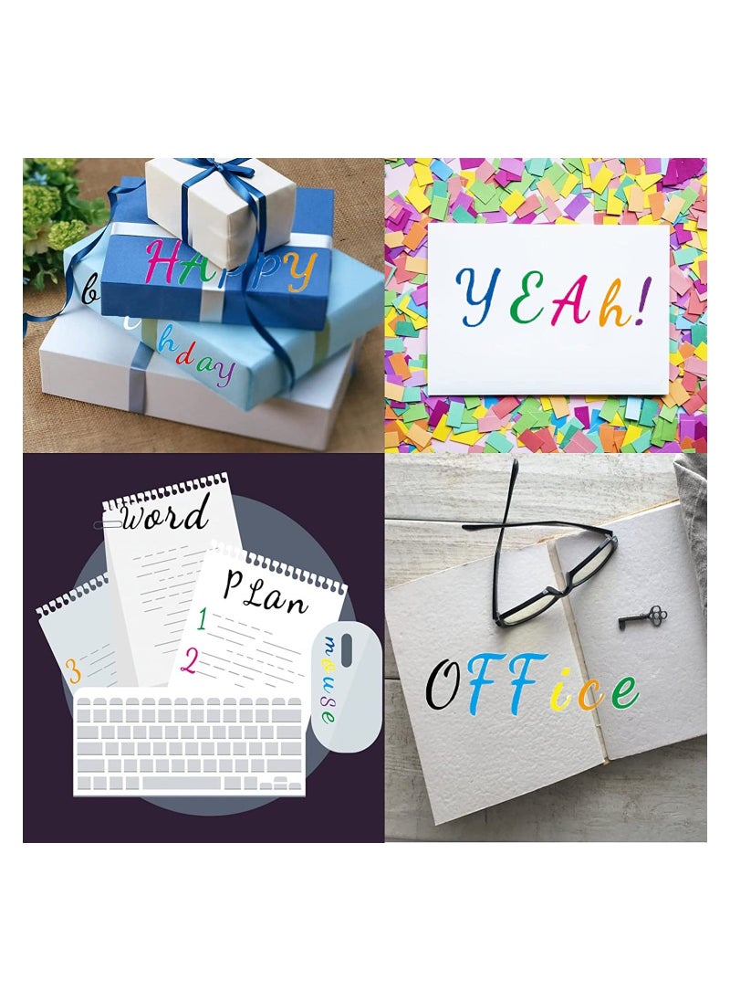 Y&D - 10 Sheets Letter Stickers 760 Alphabet 1 inch Vinyl Self-Adhesive Sticker Letters Black Alphabets ABC and DIY Mailbox House Numbers for Scrapbooking - Image 1