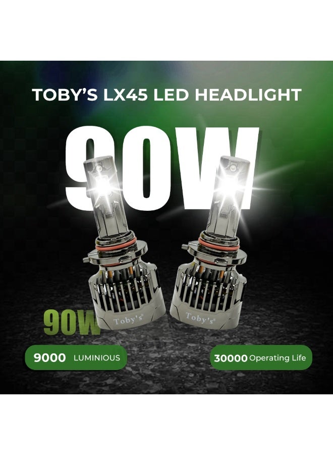 توبيز LX 45 قطعتين من مصابيح LED الأصلية للسيارة بقوة 45 وات/القطعة وقوة 4500 لومن/القطعة مع درجة حرارة لون 6500 كلفن - H7 - Image 4