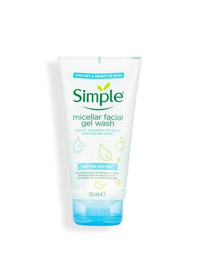 سمبل غسول ميسيلار للوجه من سيمبل ووتر بوست، ١٥٠ مل - جل منظف ومرطب للبشرة الحساسة | ينظف بعمق، وينعش، ويزيل الشوائب - Image 1