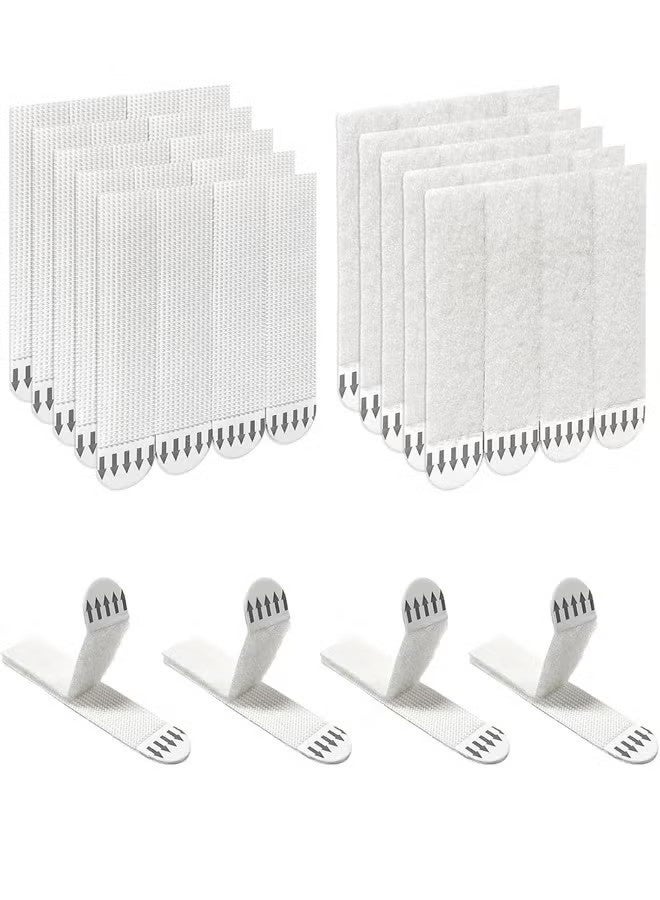 Picture Hanging Strips Heavy Duty, 24Pairs Sticky Picture Hangers for Walls,Hanging Pictures Without Nail No Damage Wall Hangers Without Nails for Indoor Hooks Caddies, White - Image 1