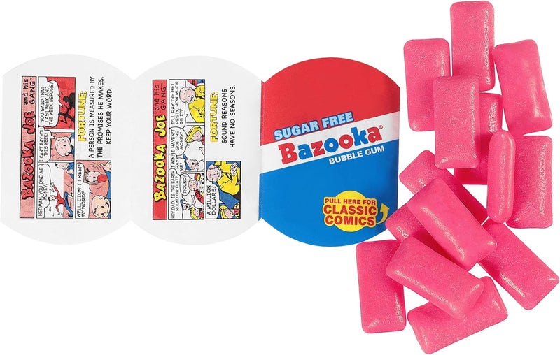 Bazooka Sugar-Free Bubble Gum Pellets in Resealable Bag - 120 Count Original Pink Flavor - Image 3