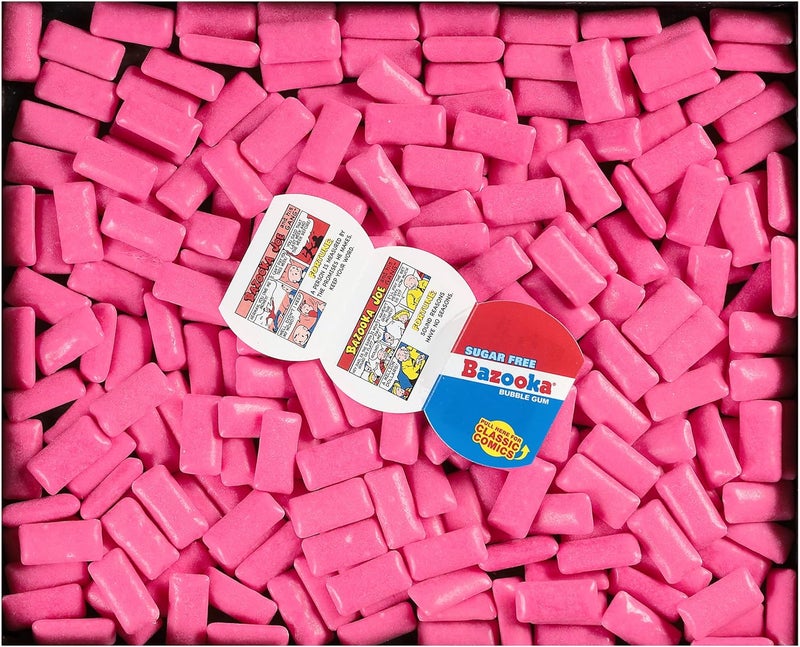 Bazooka Sugar-Free Bubble Gum Pellets in Resealable Bag - 120 Count Original Pink Flavor - Image 4