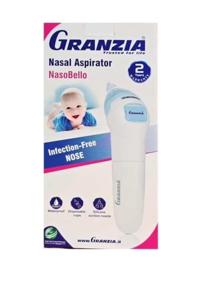 Granzia Granzia NasoBello Baby Electric Nasal Aspirator – Baby Electric Nasal Cleaner with Silicone Nozzle, Waterproof & Easy to Clean, Includes Disposable Cups | Safe & Gentle Relief from Nasal Congestion  - Image 1