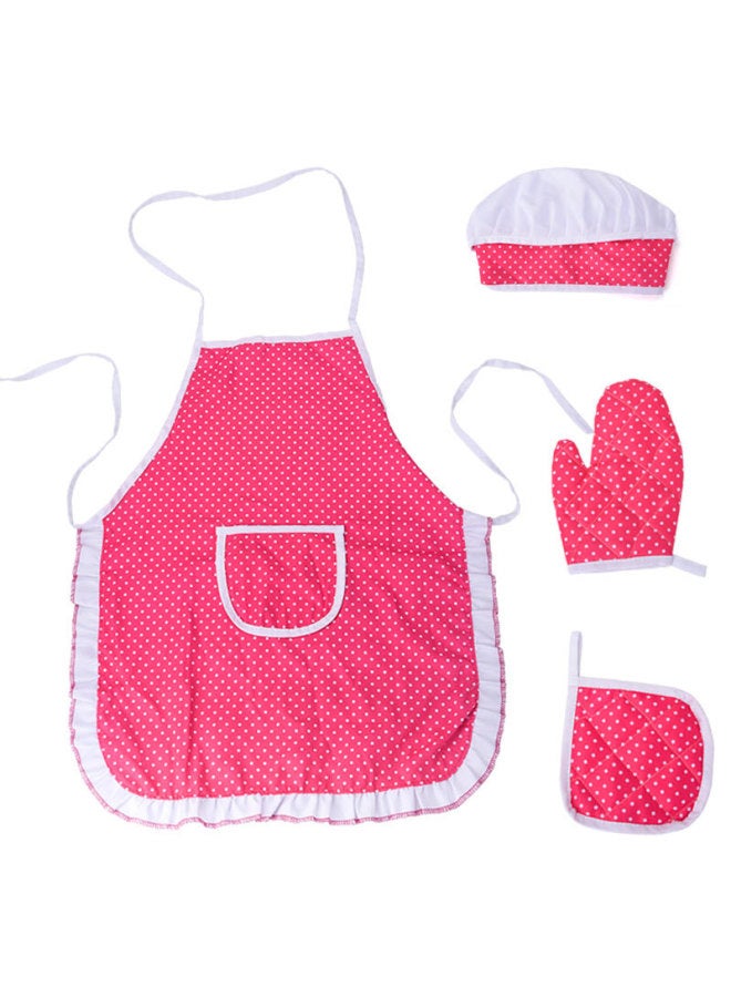 Kitchen Toys Playset Simulation Cooking Utensils Pots Pans Cutting Vegetables Toy Children's Educational Fun-Color:Chef Apron -70g - Image 1