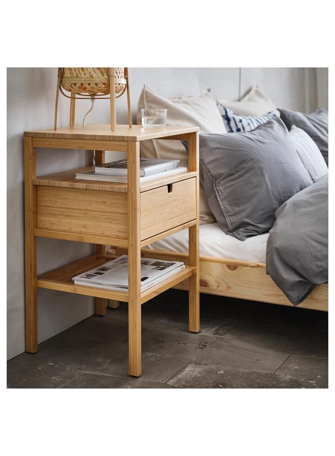 Bedside Table, Bamboo, 40X40 Cm