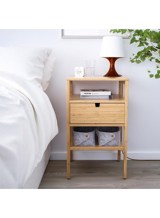Bedside Table, Bamboo, 40X40 Cm