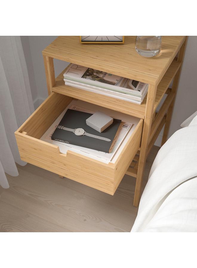 Bedside Table, Bamboo, 40X40 Cm