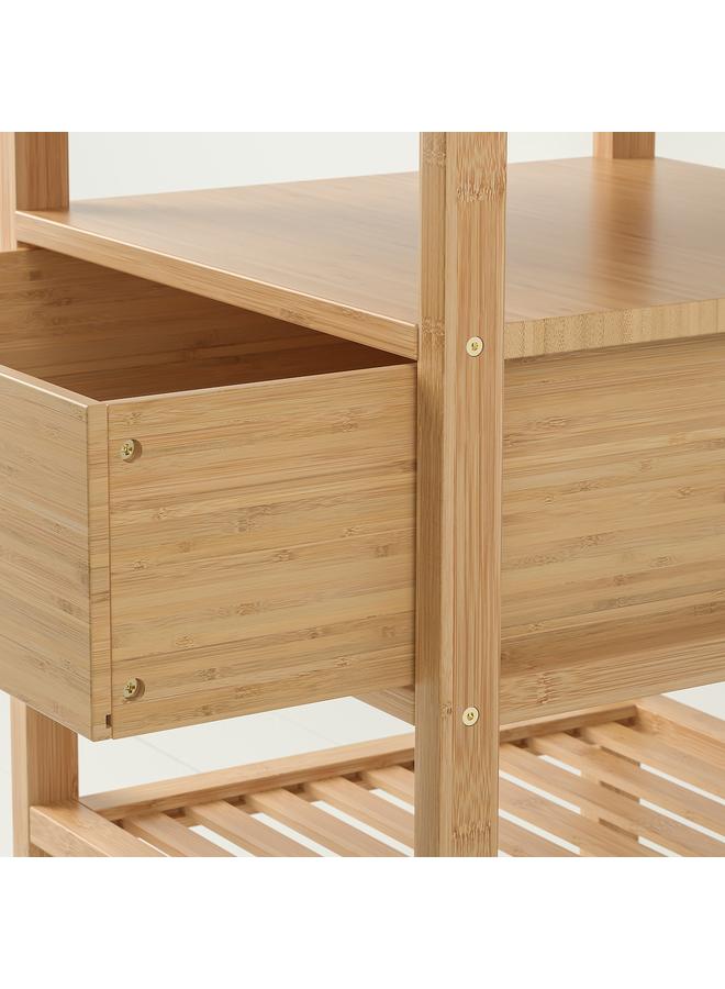 Bedside Table, Bamboo, 40X40 Cm