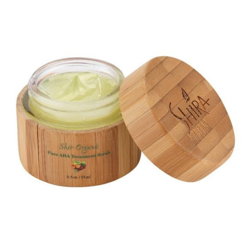 ShiraOrganic Pure AHA Treatment Scrub Natural Scrub For Skin Exfoliation and Rejuvenation Fit For All Skin Types 15 ML