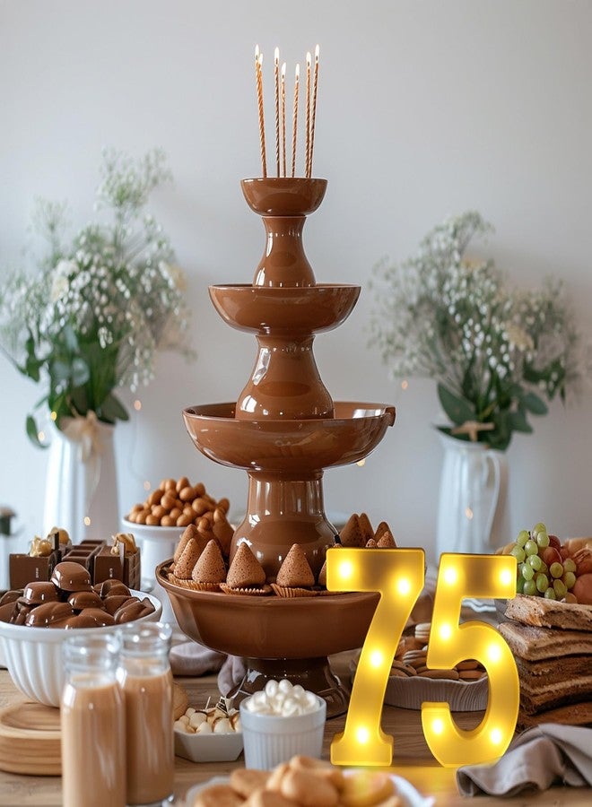 Funsky 75th Birthday Decorations for Women Men,75 Birthday Decorations for Centerpieces Table,75 Light Up Numbers Sign Led for Party Backdrop Wall Decor for Wedding Anniversary Home - Image 4