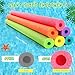Hollowfly 6 Pack Jumbo Pool Noodles Swimming Floating Foam Tube Extra Large Hollow Bright Swimming Pool Noodles Bulk Heavy Duty for AdultsMulti Colors55 x 35 Inch - Image 3