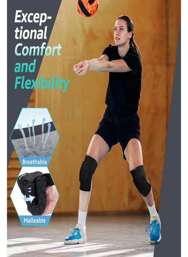 JERN Knee Compression Sleeve, Padded Honeycomb Design, Sports Protection for Volleyball, Basketball, Football, Running (Black, Large) - Image 3