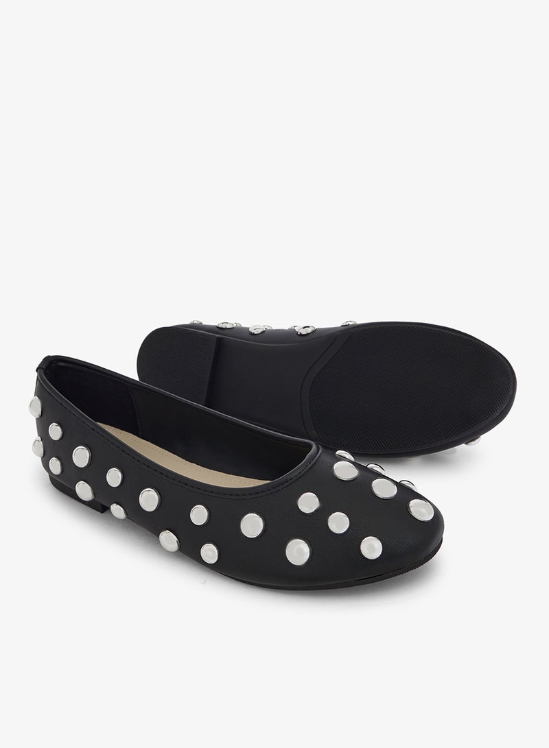 جينجر أحذية باليه مزينة بتفاصيل معدنية - Image 4