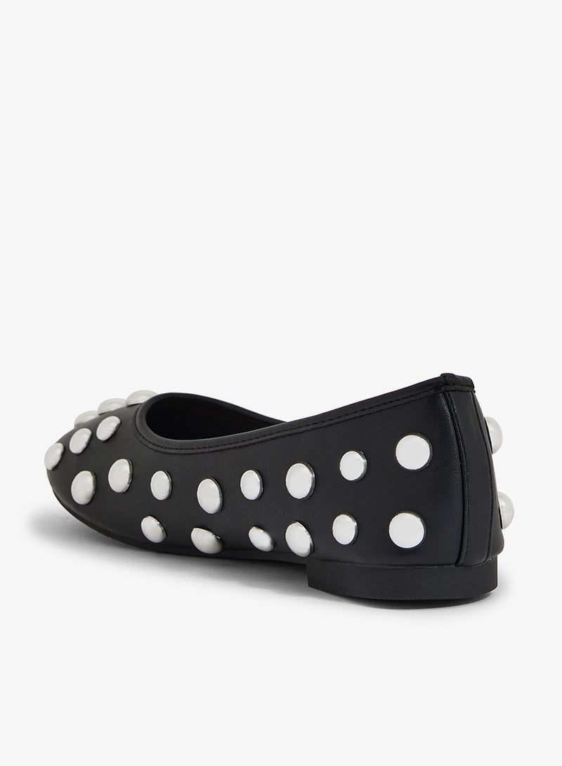 جينجر أحذية باليه مزينة بتفاصيل معدنية - Image 3