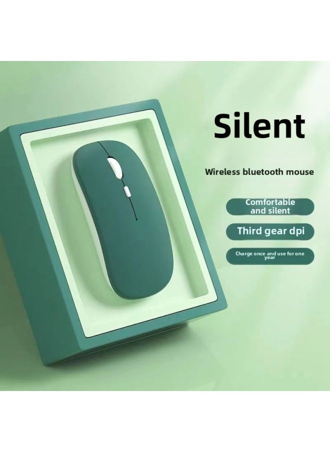 Generic - Wireless Bluetooth Mouse Quiet Charging Girl Office Dual-Mode Computer Mac Tablet Unlimited Laptop Mouse-Specification:Romantic Purple/bluetooth Dual Template [silent + Rechargeable] 2.4g Wireless + Bluetooth 5 - Image 1