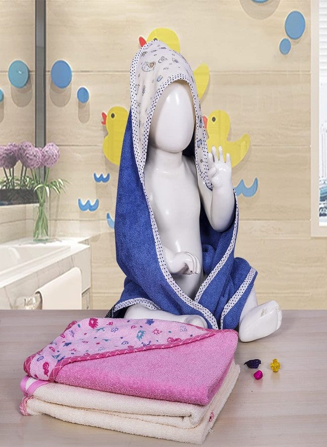 RANGOLI SOFT ABSORBENT DURABLE TOWELS Rangoli 100% Cotton Baby Towel Wrapper for New Born, 400 GSM, Pack of 4 | Highly Absorbent Washcloth for New Born, Quick Dry Face Towel for Kids/Baby/Toddlers/Infants| Multicolor, 75x85 cm - Image 2