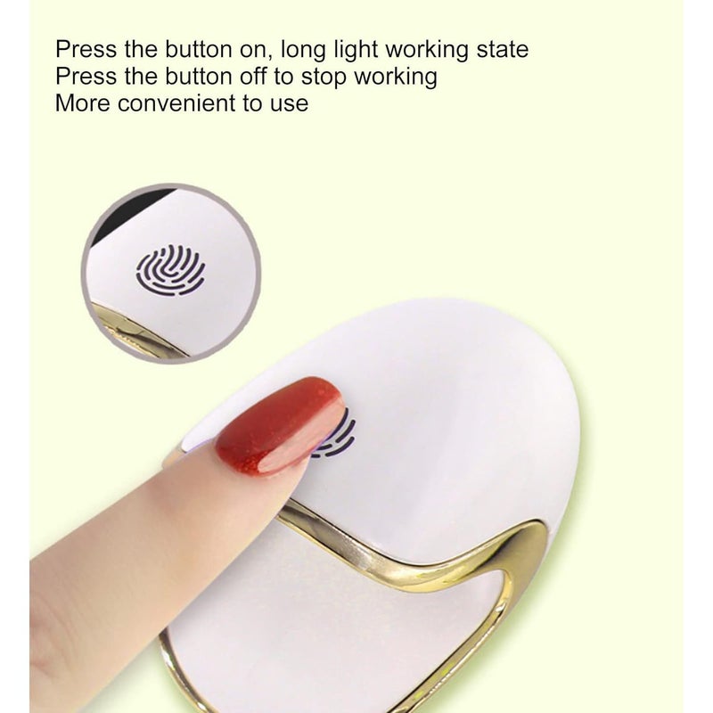 UV Led Nail Lamp Curing Machine 6W Egg Shape Multifunctional Mini Nail Dryers - Image 4