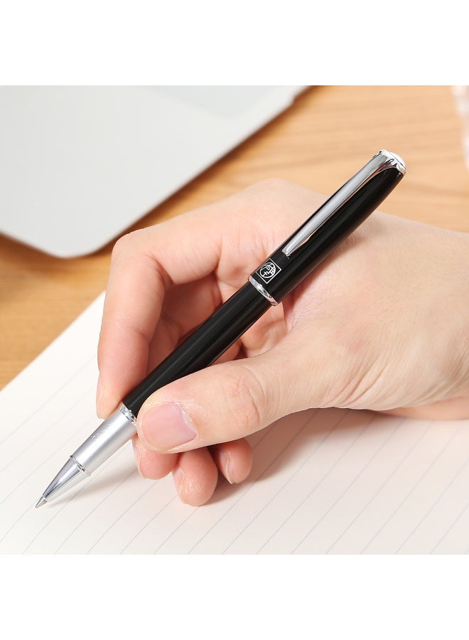 Pimio Signature Pen, Business Office Gift Ballpoint Pen, Adult Signature Pen, Student Handwriting Practice Pen, Graduation Gift For Men And Women, 0.5mm, 916 Pure Black - Image 2