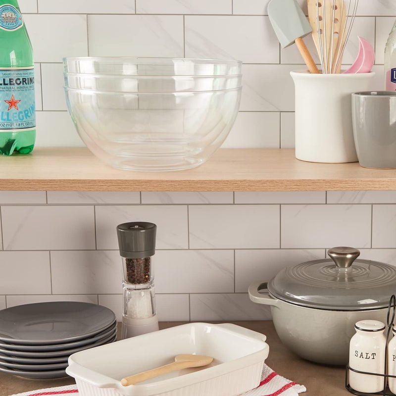 US Acrylic Vista Clear Plastic Salad and Serving 10-inch Bowls | set of 3 | Reusable, BPA-free, Made in the USA | 135 oz. capacity - Image 4