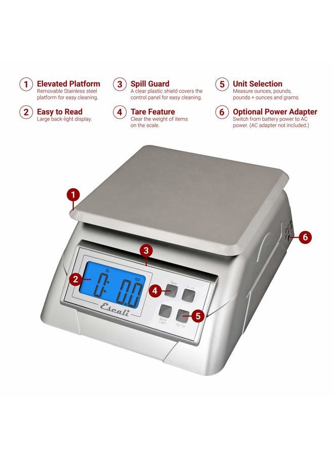 Escali Alimento 136DK Digital Kitchen Scale, Elite Food Measuring to The Gram with Removable Stainless Steel Platform and LCD Display, Baking and Cooking Made Simple - Image 2
