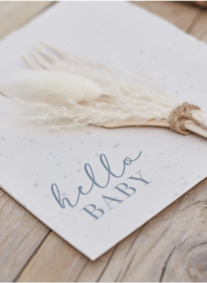 Ginger Ray Hello Baby Speckle Eco Paper Napkins