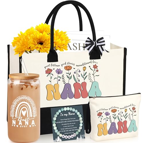 DOGMEM Nana Gifts Set for Grandma Birthday Gifts for Nana from Granddaughter Grandson Grandchildren Grandkids Best Grandma Gift Set Christmas Gift for Her