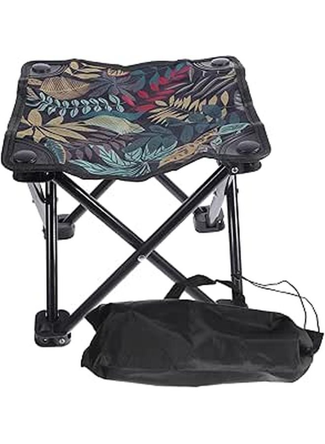 Portable Folding Camping Stool With Backrest Carry Bag Large Size Oxford Cloth Seat - Image 1