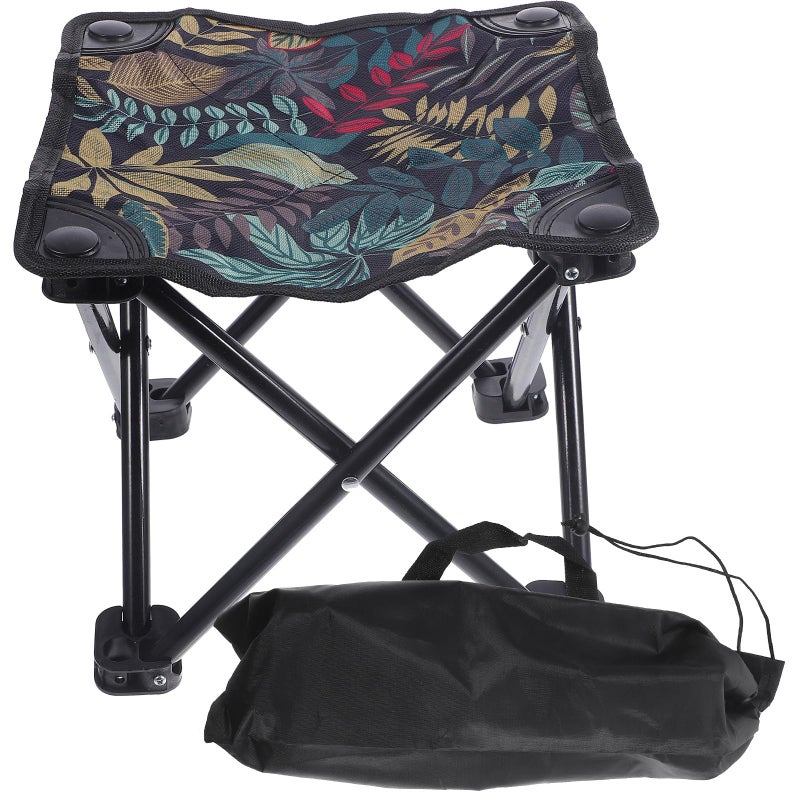 Portable Folding Camping Stool With Backrest Carry Bag Large Size Oxford Cloth Seat - Image 2
