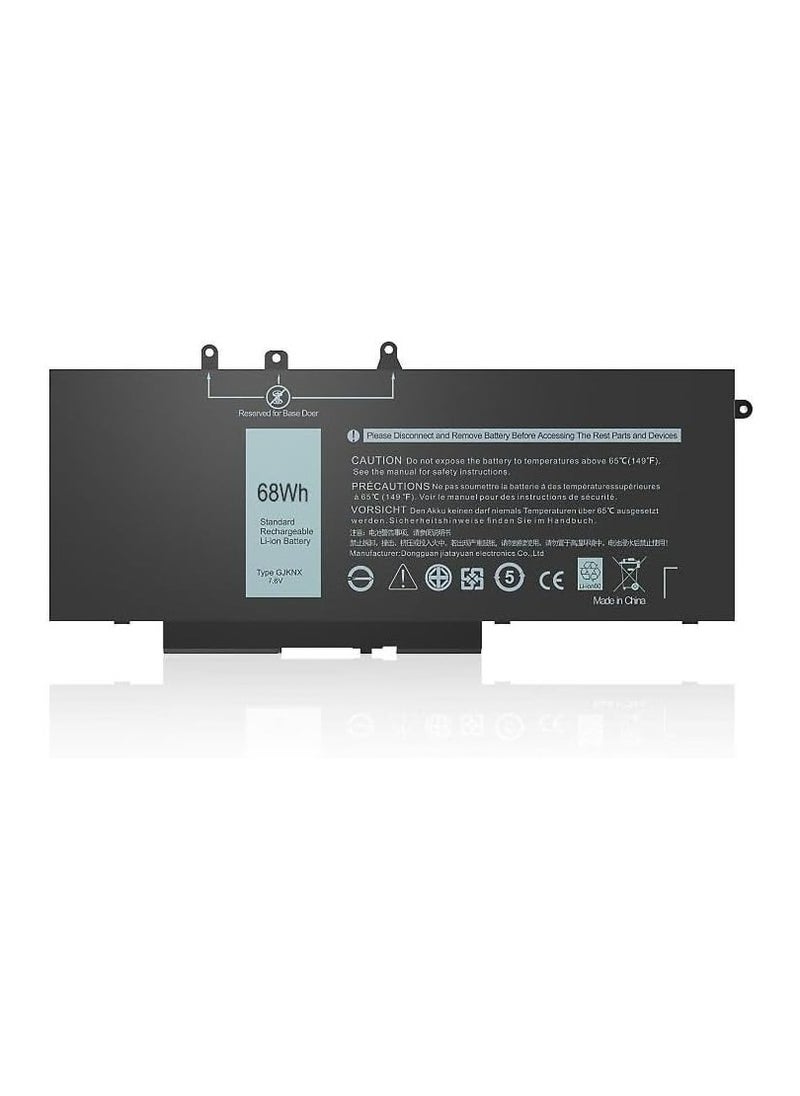 Generic Battery Replacement for Dell Latitude and Precision Series Laptops - Compatible with 5480, 5580, 5280, 5288, 5488, 5590, 5591, 5490, 5491, 5495, E5480, E5580, E5490, E5590, Precision 15 3520, 7.6V/68Wh  - Image 1