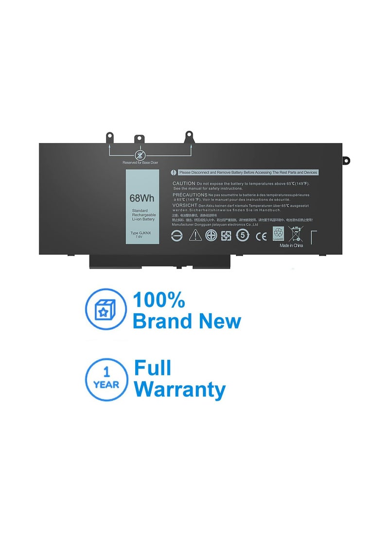 Generic Battery Replacement for Dell Latitude and Precision Series Laptops - Compatible with 5480, 5580, 5280, 5288, 5488, 5590, 5591, 5490, 5491, 5495, E5480, E5580, E5490, E5590, Precision 15 3520, 7.6V/68Wh  - Image 3