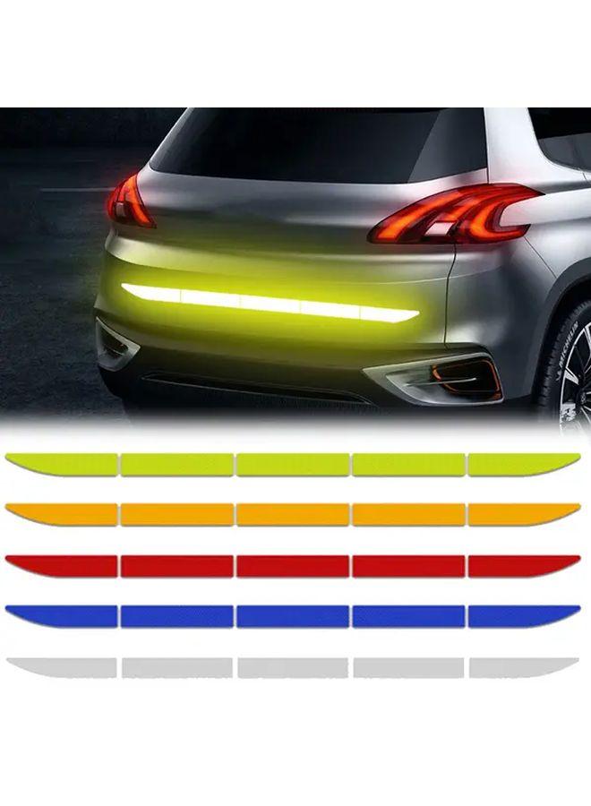White Reflective Warning Tape Sticker For Car Rear Trunk Anti Collision Safety - Image 1