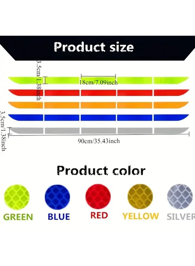 White Reflective Warning Tape Sticker For Car Rear Trunk Anti Collision Safety - Image 2
