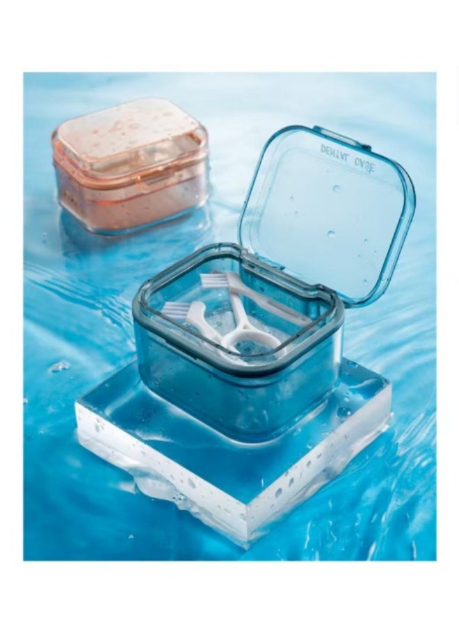 Generic - Dental Case, Braces Box, Denture Cleaning Box Blue - Image 1