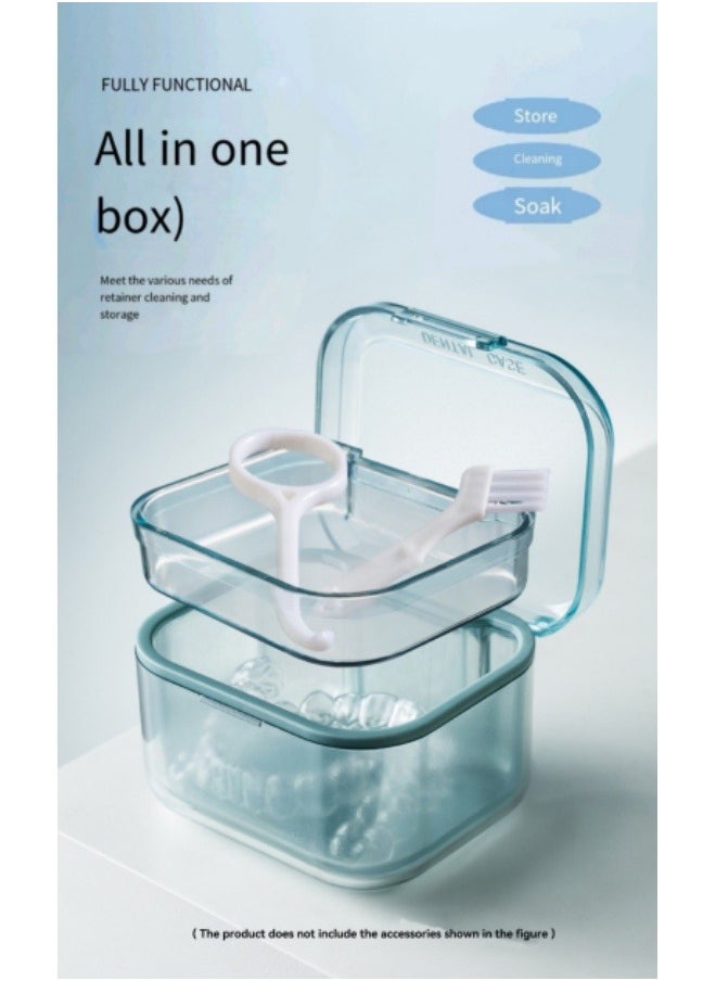 Generic - Dental Case, Braces Box, Denture Cleaning Box Blue - Image 1