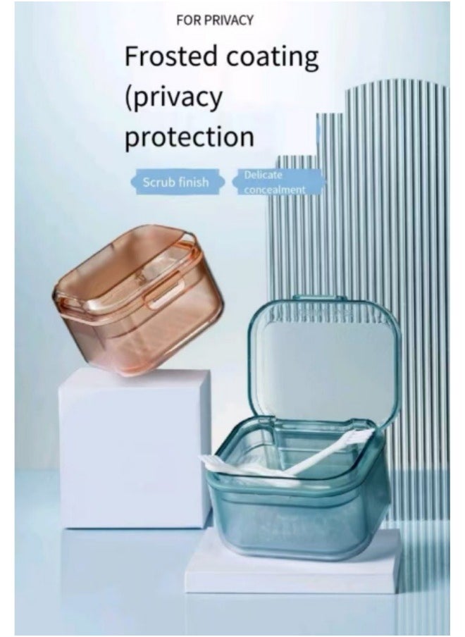Generic - Dental Case, Braces Box, Denture Cleaning Box Blue - Image 1